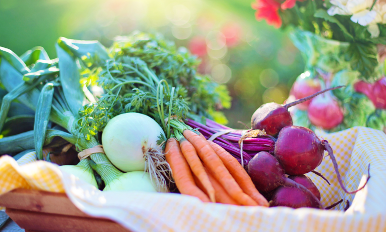 Légumes dans un panier.