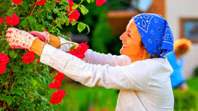 femme au jardin